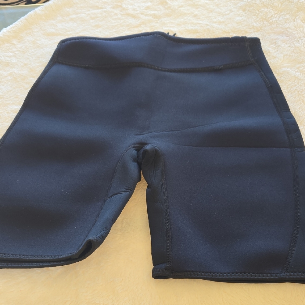 Black Neoprene Shorts